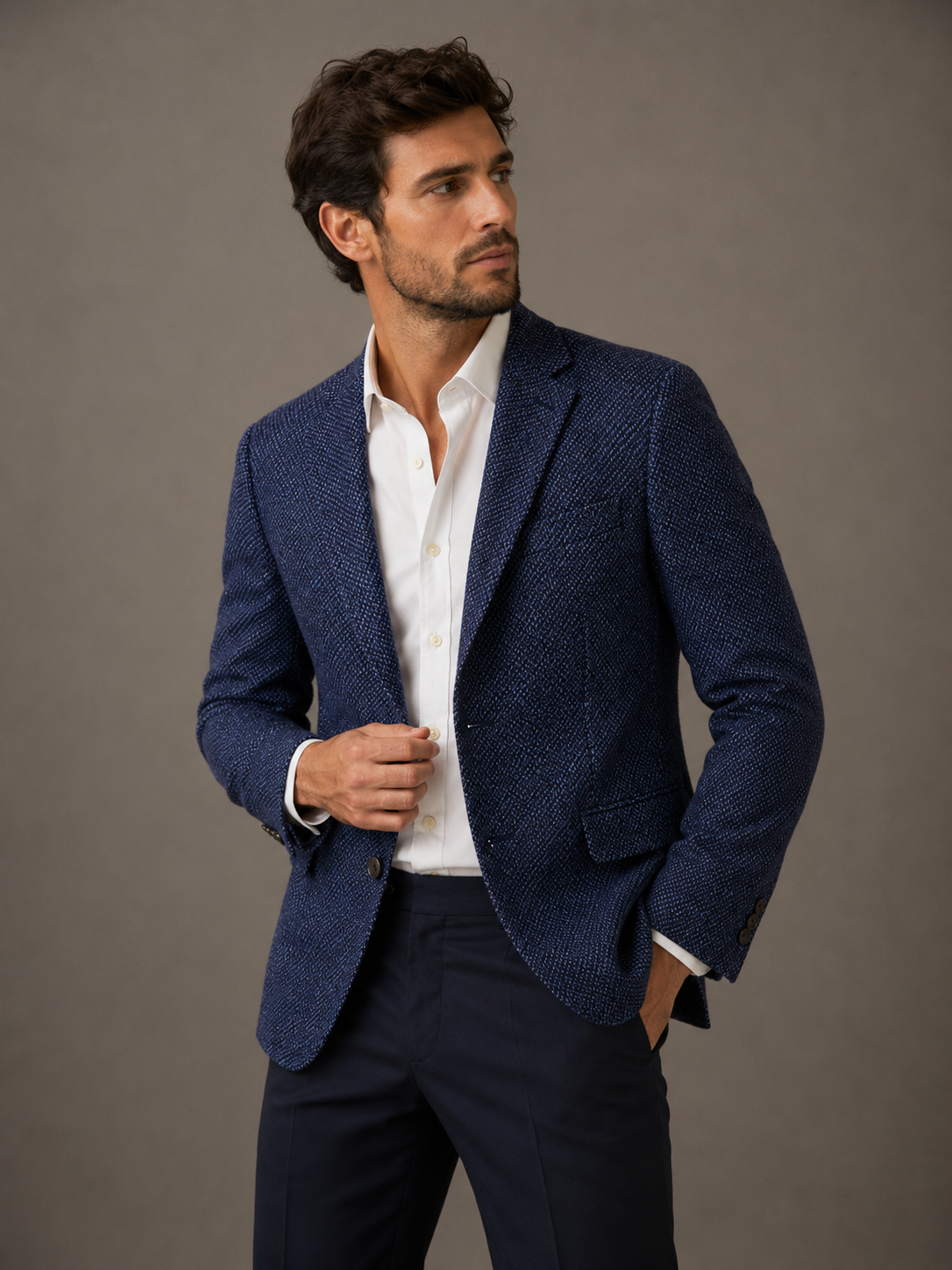 Blazer Milano Azul Ojo Perdiz