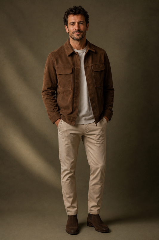 Chaqueta Gamuza Miel