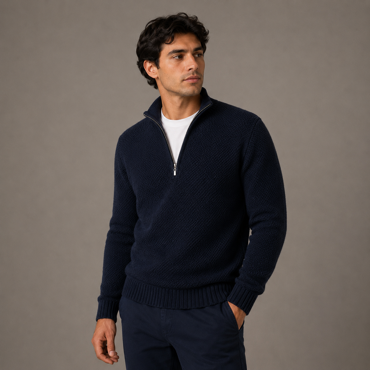 Saco Terra Halfzip Azul Marino