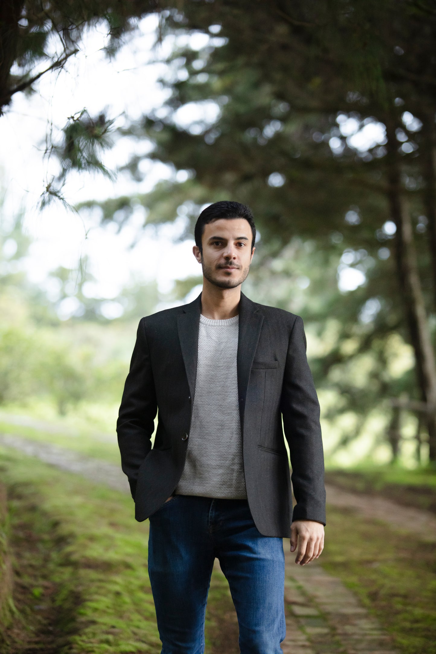 Blazer Milano Verde Oscuro Espina