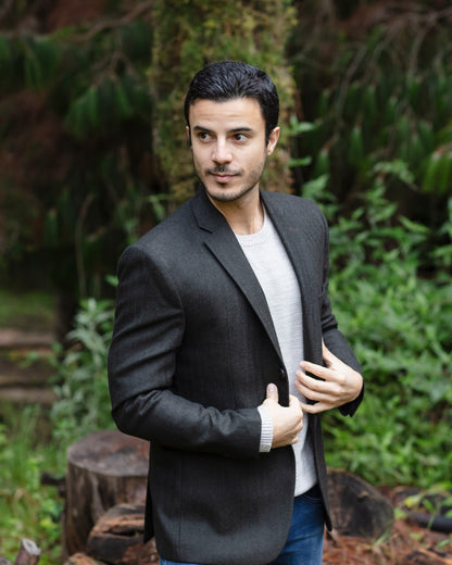 Blazer Milano Verde Oscuro Espina